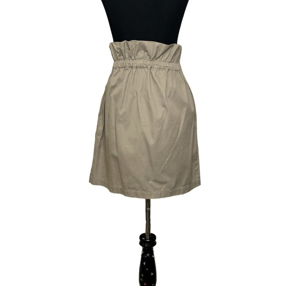 Rebecca Minkoff Beige Paperbag Bradley Paperbag Skirt Size Medium - Picture 11 of 14